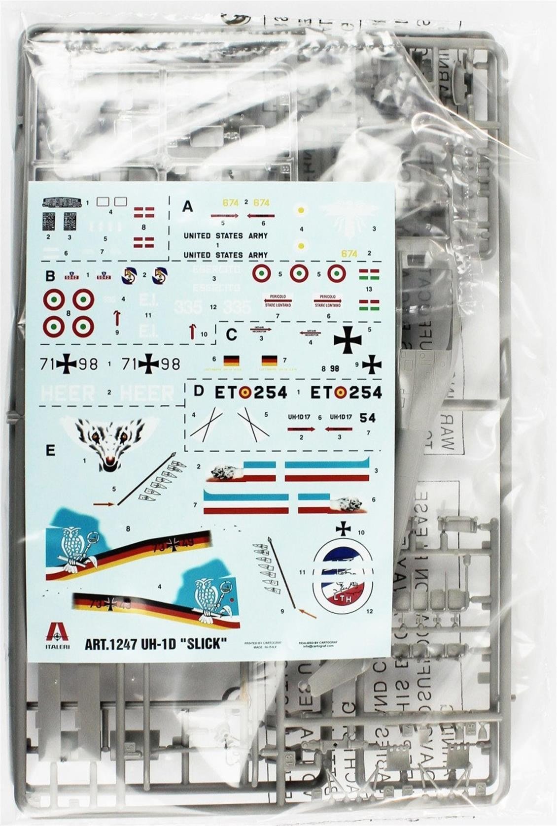 Italeri 1247S 1/72 Ölçek, UH-1D Iroquois Helikopter, Plastik Model kiti
