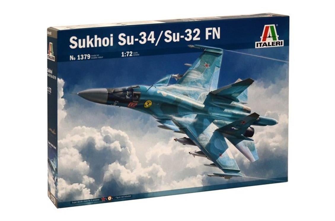 Italeri 1379S 1/72 Ölçek, Sukhoi Su-34/Su-32 FN Savaş Uçağı, Plastik Model kiti