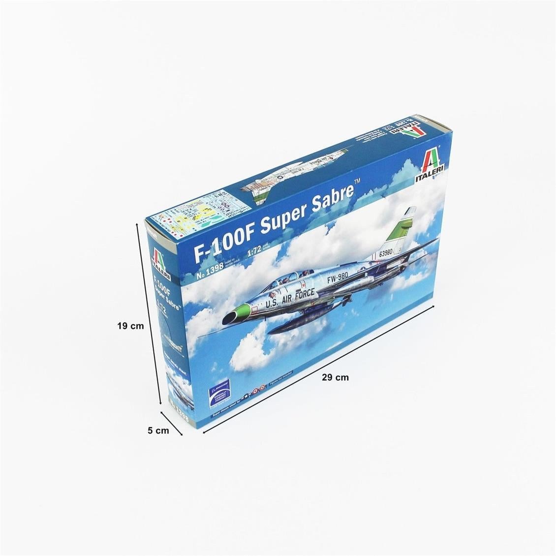 Italeri 1398S 1/72 Ölçek, F-100F Super Sabre Savaş Uçağı, Plastik Model kiti