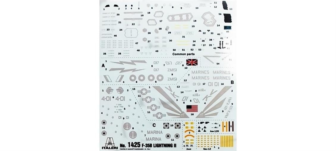 Italeri 1425S 1/72 Ölçek, F-35B Lightning II Savaş Uçağı, Plastik Model kiti