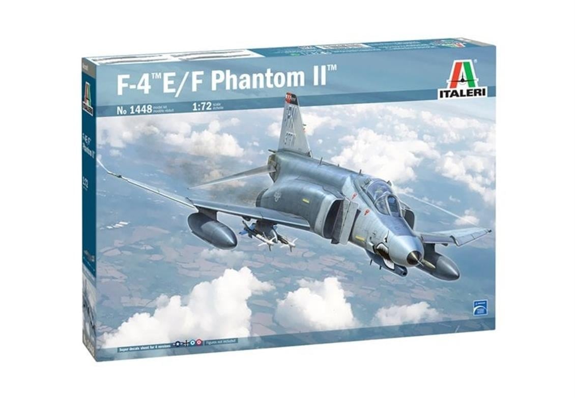 Italeri 1448S 1/72 Ölçek, F-4E/F Phantom Savaş Uçağı, Plastik Model kiti