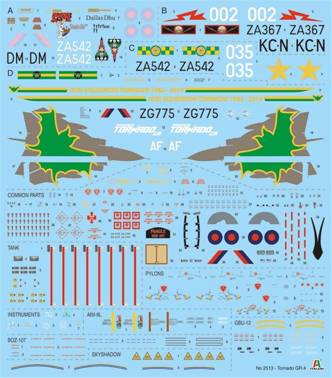 Italeri 2513S 1/32 Ölçek, Tornado Gr.4 Savaş Uçağı, Plastik Model kiti