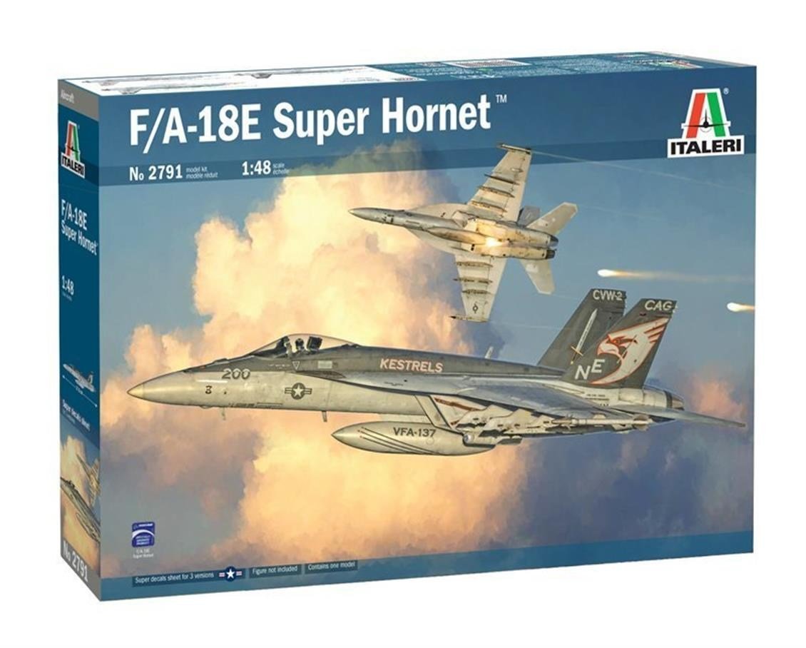 Italeri 2791S 1/48 Ölçek, F/A 18E Superhornet Savaş Uçağı, Plastik Model kiti