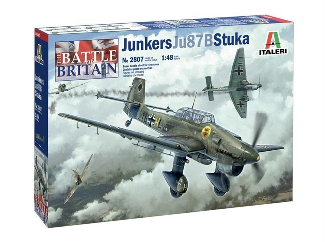 Italeri 2807S 1/48 Ölçek, Junkers JU-87B Stuka (Battle of Britain 80th Anniversary) Savaş Uçağı, Plastik Model kiti
