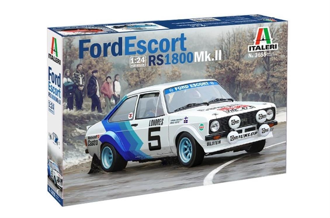 Italeri 3655S 1/24 Ölçek, Ford Escort RS1800 Mk.II Yarış Arabası, Plastik Model kiti