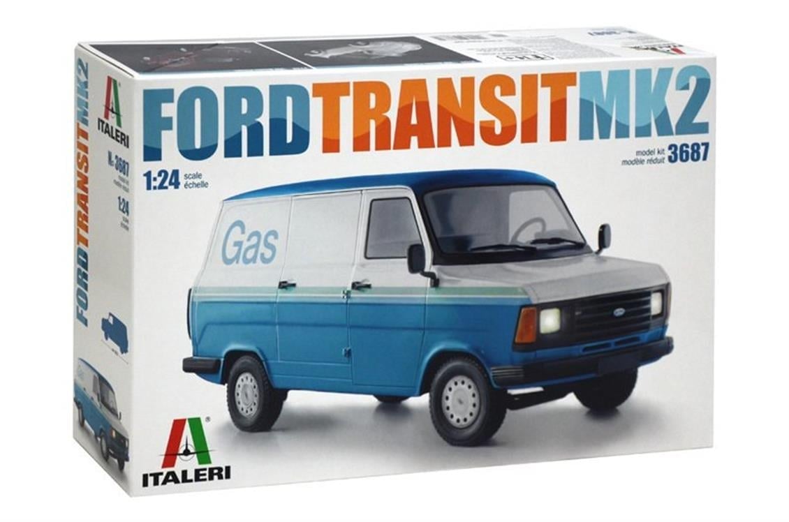 Italeri 3687S 1/24 Ölçek, Ford Transit Mk.2 Kamyonet, Plastik Model kiti