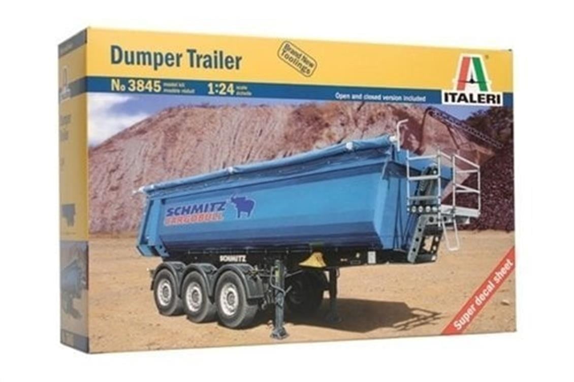 Italeri 3845S 1/24 Ölçek, Damperli Tır Dorsesi, Plastik Model kiti