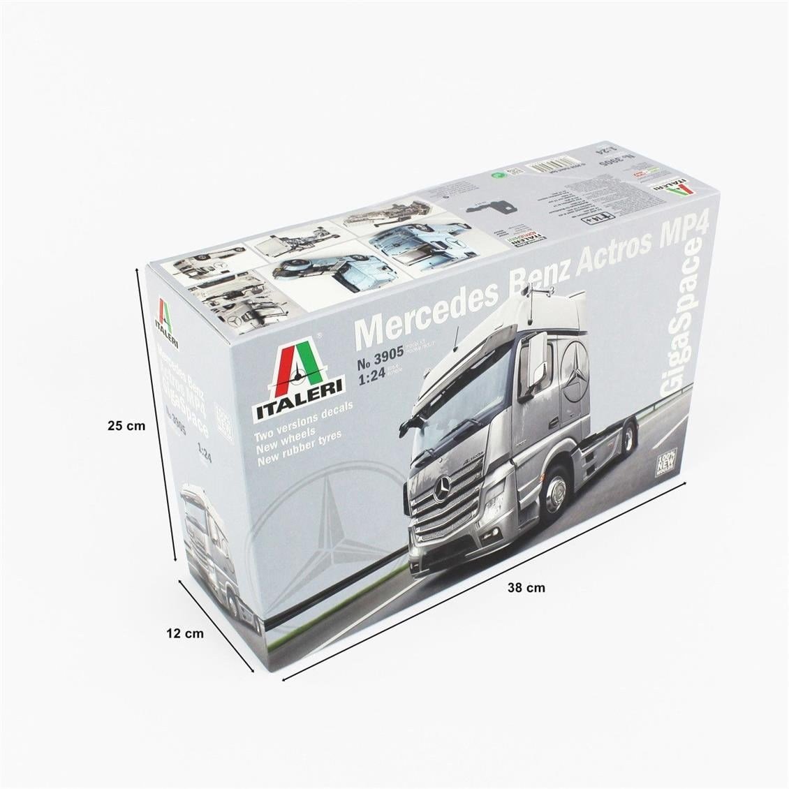 Italeri 3905S 1/24 Ölçek, MB Actros MP4 GigaSpace Çekici, Plastik Model kiti