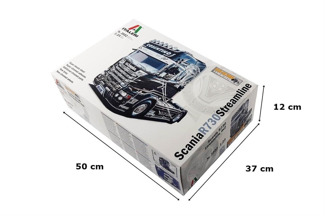 Italeri 3952S 1/24 Ölçek, Scania R730 Streamline 4x2 Çekici, Plastik Model kiti