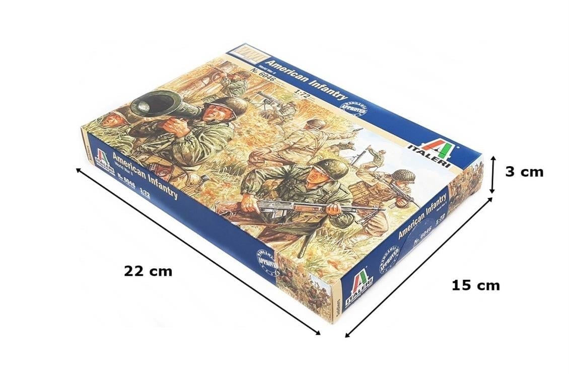 Italeri 6046S 1/72 Ölçek, WWII Amerikan Piyadeleri, Plastik Model kiti