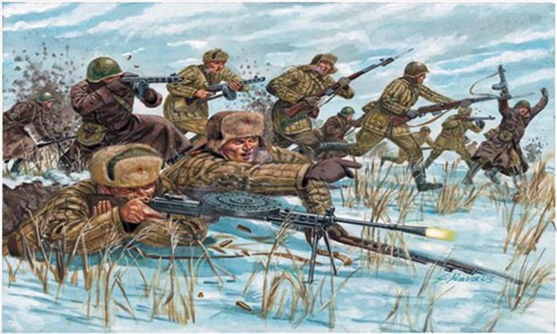 Italeri 6069S 1/72 Ölçek, WWII Kış Üniformalı Rus Piyade Askerleri, Plastik Model kiti