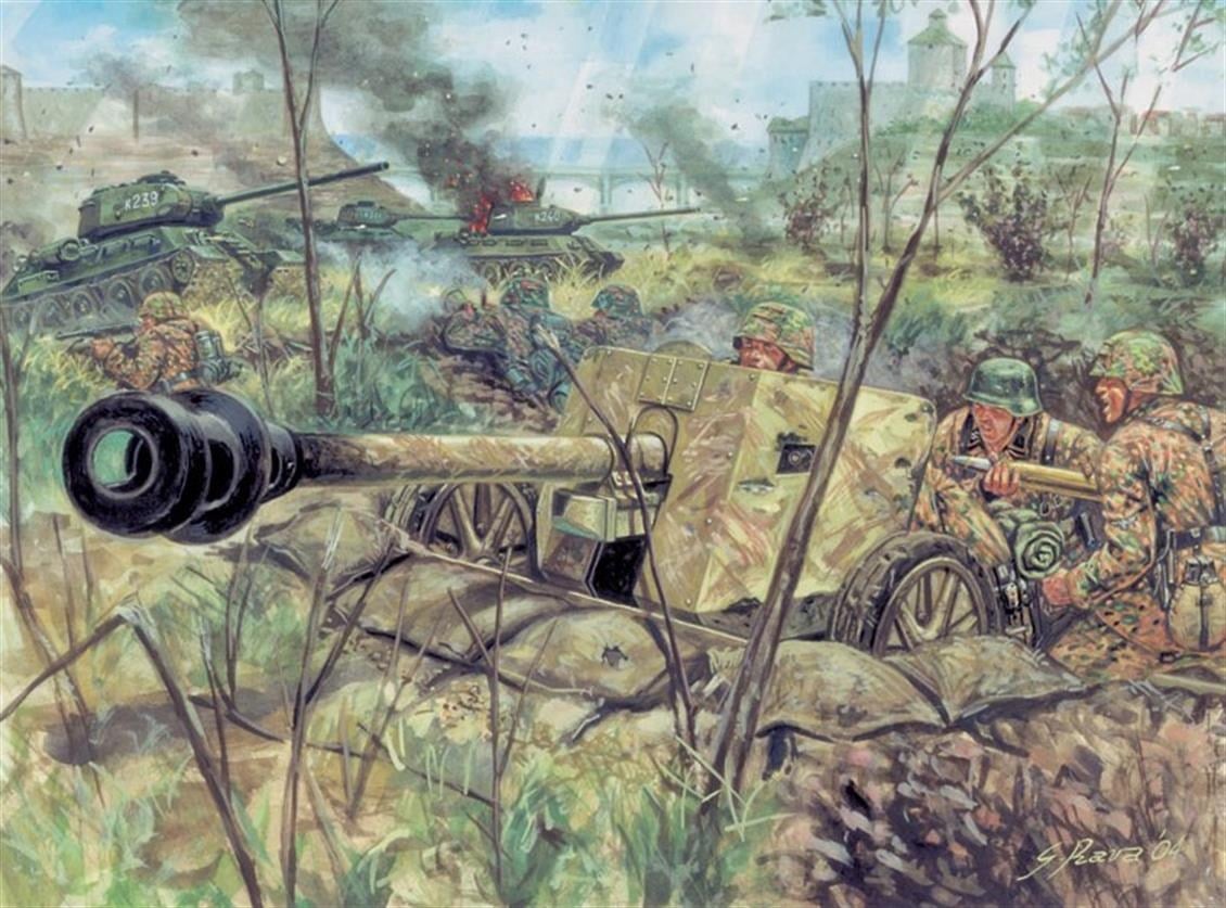 Italeri 6096S 1/72 Ölçek, Alman PaK 40 Mürettebatlı Tanksavar Topu, Plastik Model kiti