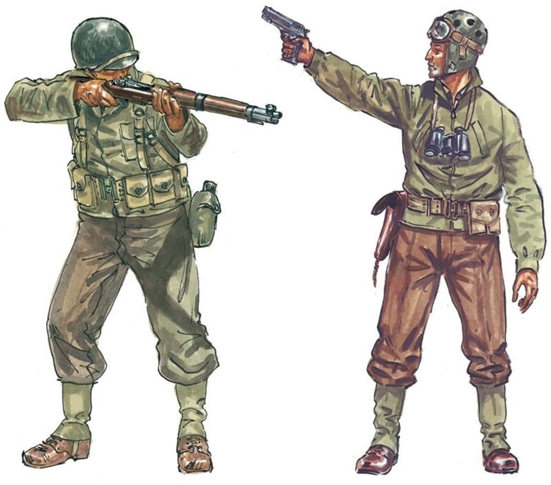 Italeri 6120S 1/72 Ölçek, WWII Amerikan Piyade Askerleri, Plastik Model kiti