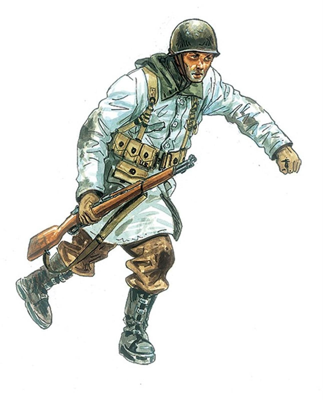 Italeri 6133S 1/72 Ölçek, WWII ABD Kış Üniformalı Piyade Askerleri, Plastik Model kiti