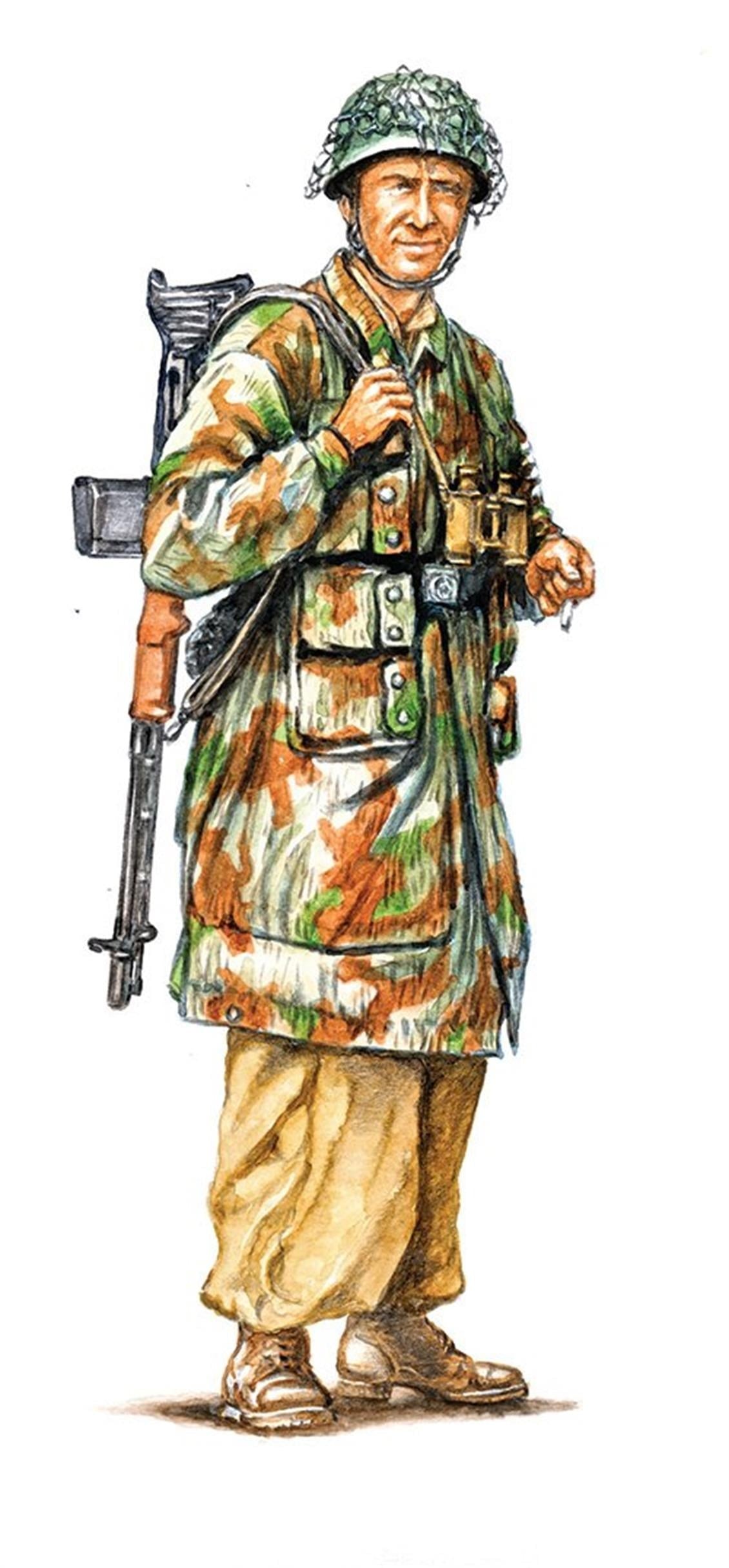 Italeri 6134S 1/72 Ölçek, WWII Alman Tropikal Üniformalı Askeri Paraşütçüleri, Plastik Model kiti