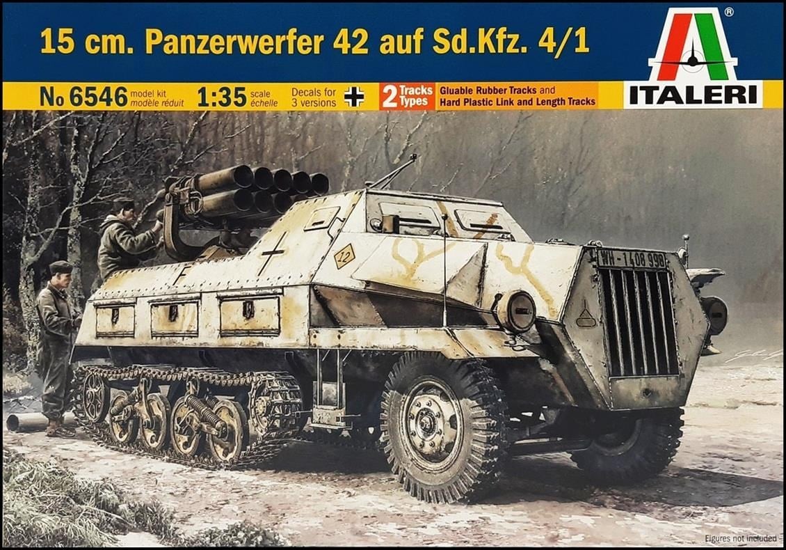 Italeri 6546S 1/35 Ölçek, 15 cm. Panzerwerfer 42 auf Sd.Kfz. 4/1 Yarı Paletli Tanksavar Aracı, Plastik Model kiti