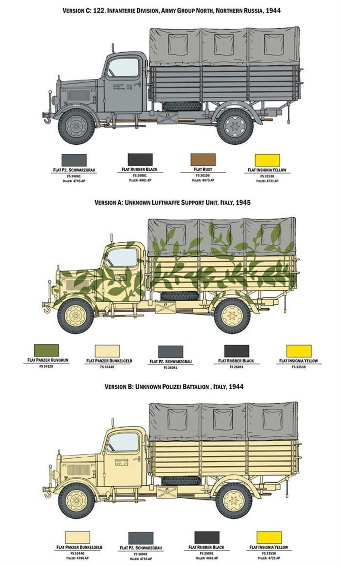 Italeri 6558S 1/35 Ölçek, Mercedes-Benz L3000 Askeri Kamyon, Plastik Model kiti