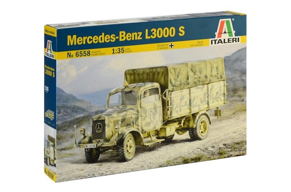 Italeri 6558S 1/35 Ölçek, Mercedes-Benz L3000 Askeri Kamyon, Plastik Model kiti