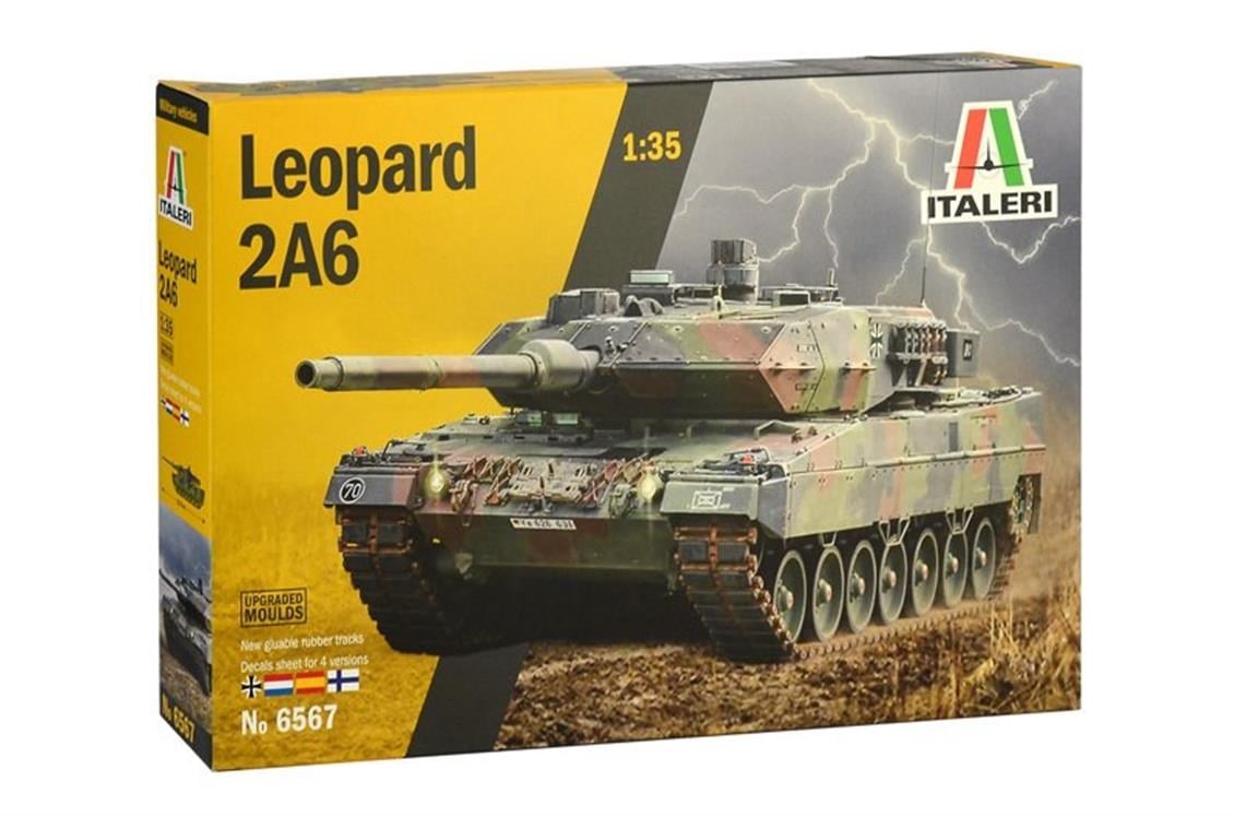 Italeri 6567S 1/35 Ölçek, Leopard 2 A6 Tank Plastik Tank Maketi