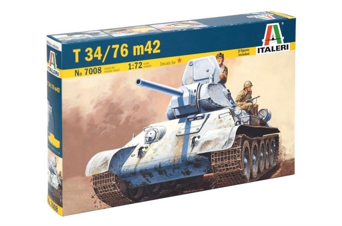 Italeri 7008S 1/72 Ölçek, T 34/76 Rus Tank, Plastik Model kiti