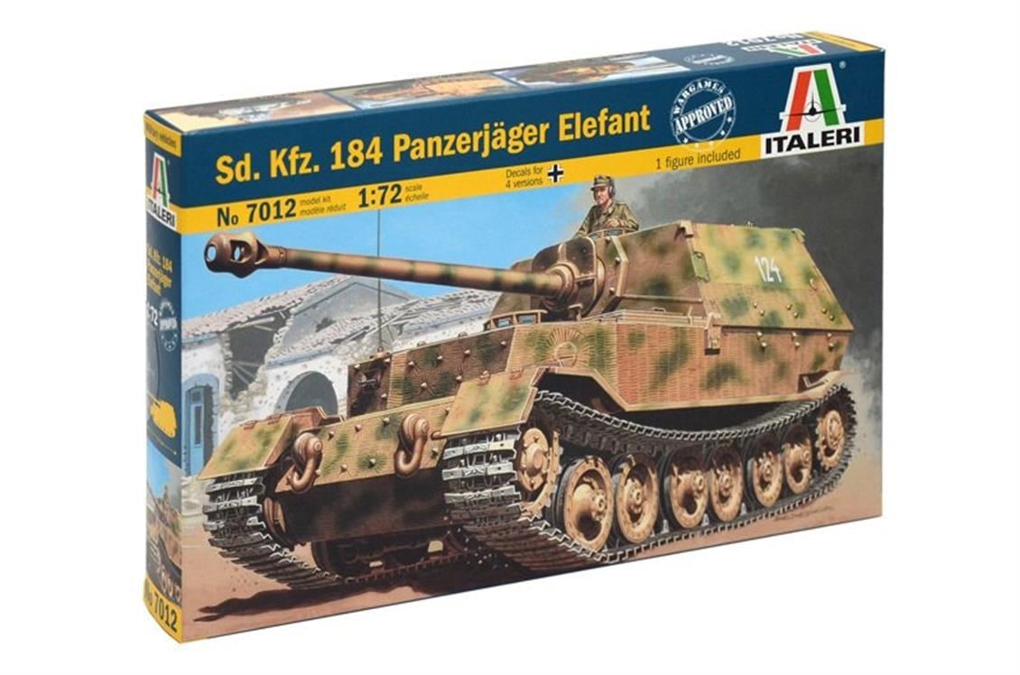 Italeri 7012S 1/72 Ölçek, Sd. Kfz.184 Panzerjäger Elefant Tank, Plastik Model kiti