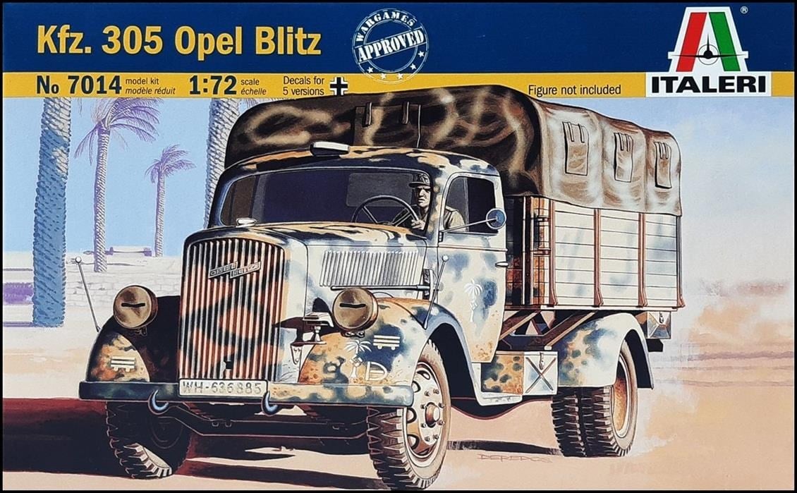 Italeri 7014S 1/72 Ölçek, Kfz. 305 Opel Blitz Askeri Kamyon, Plastik Model kiti