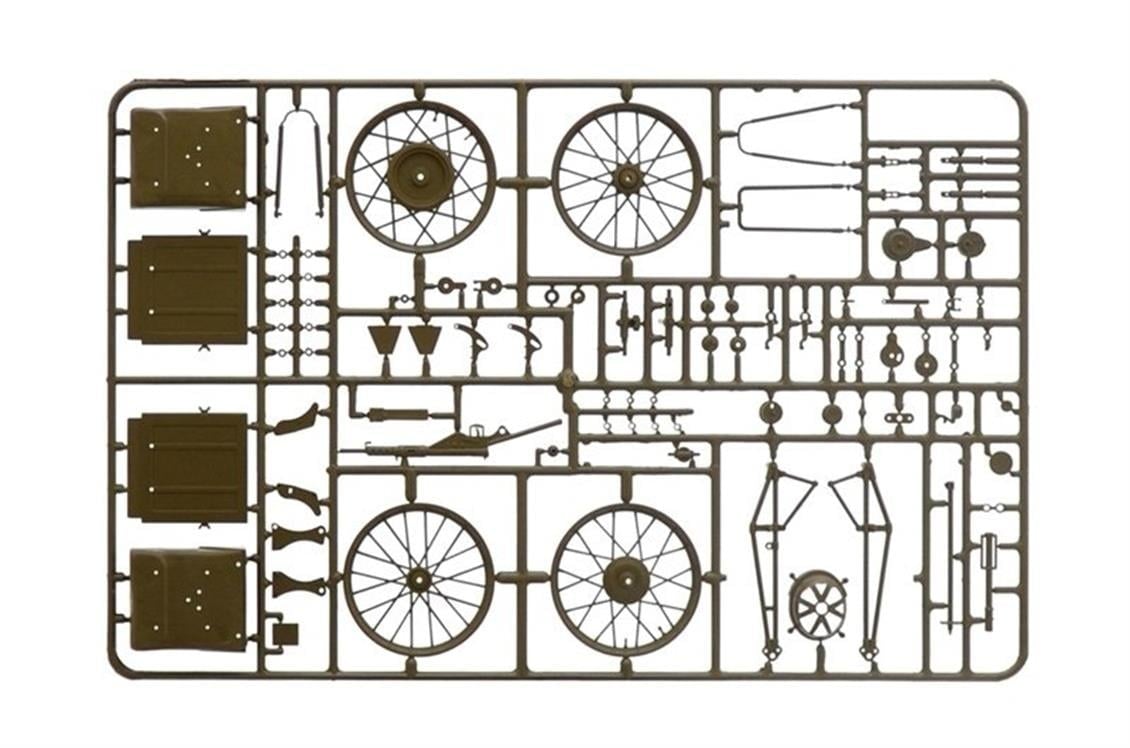Italeri 7402S 1/9 Ölçek, Triumph 3WH Askeri Motosiklet, Plastik Model kiti