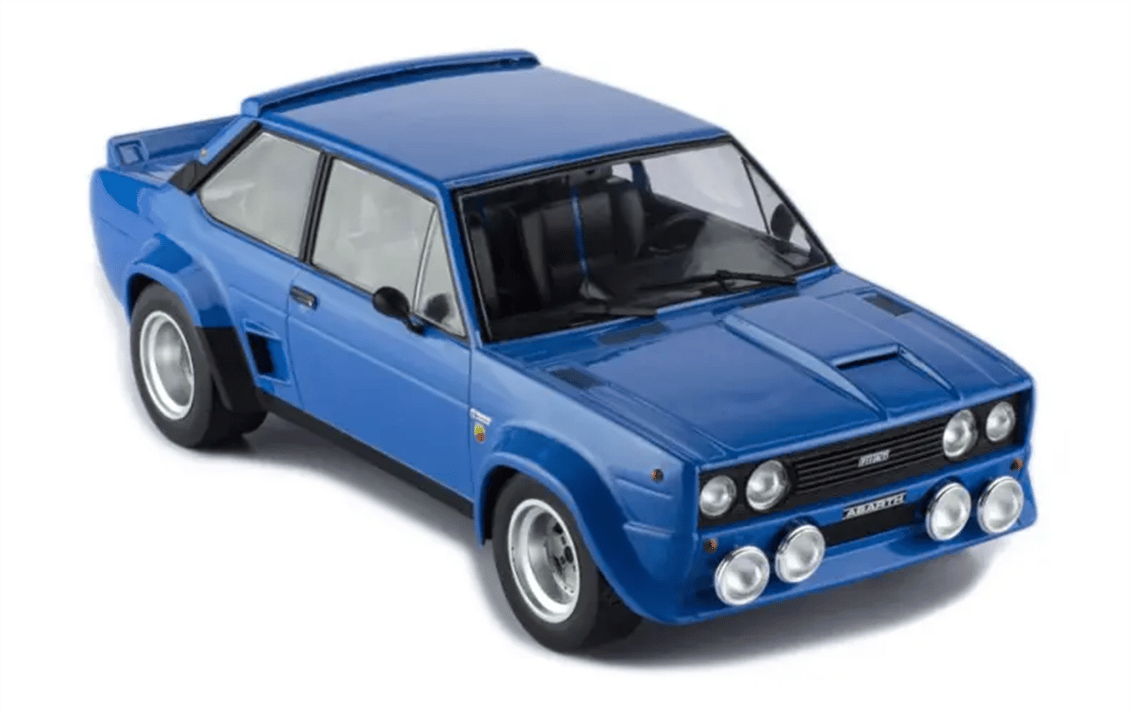 Ixo 751 1/18 Ölçek, Fiat 131 Abarth 1980, Blue, Sergilemeye Hazır Metal Araba Modeli