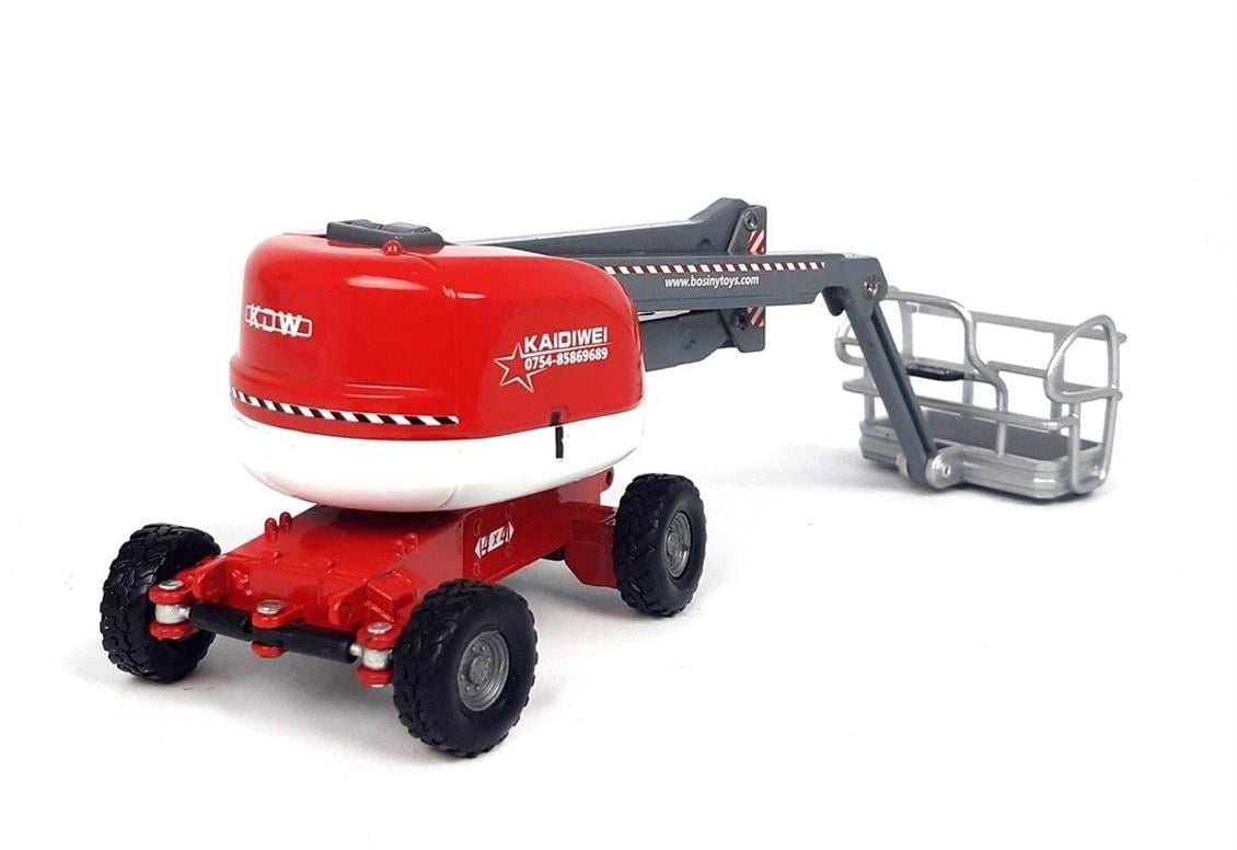 Kaidiwei 625023 1/87 Ölçek, Yükselen Platformlu İş Aracı Maketi-Kırmızı