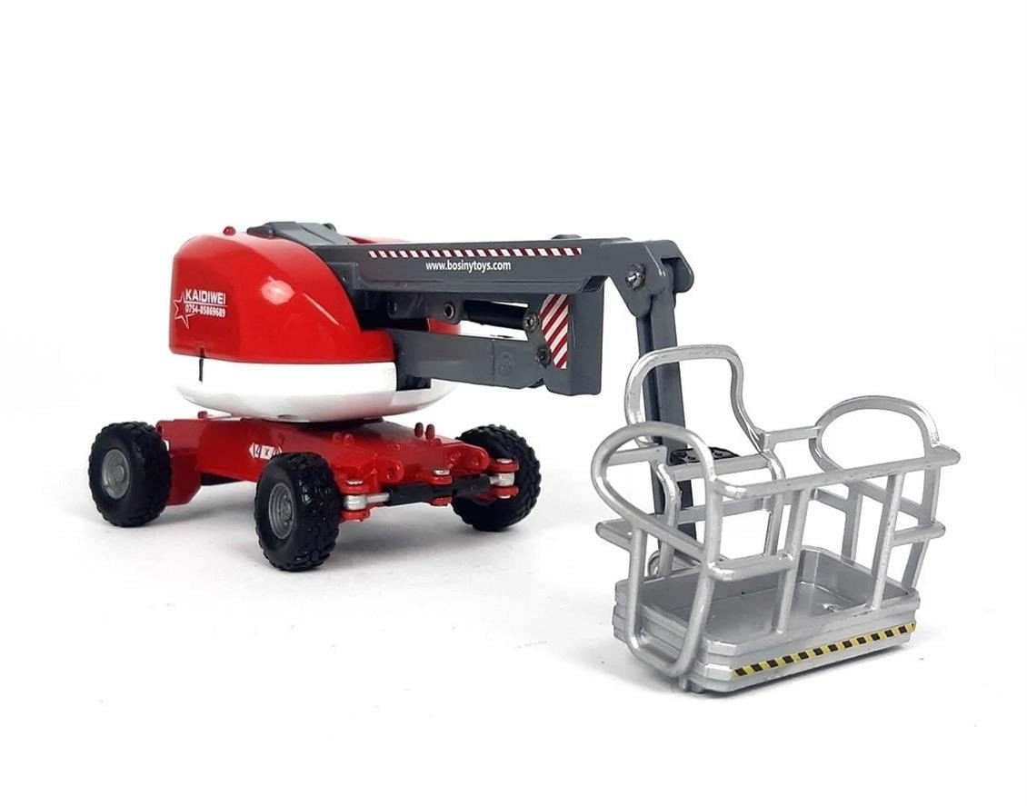 Kaidiwei 625023 1/87 Ölçek, Yükselen Platformlu İş Aracı Maketi-Kırmızı