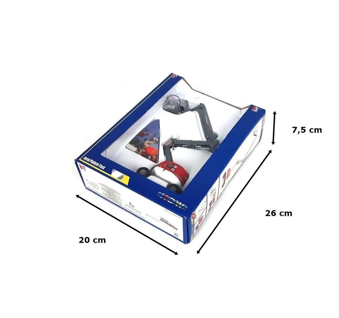 Kaidiwei 625023 1/87 Ölçek, Yükselen Platformlu İş Aracı Maketi-Kırmızı