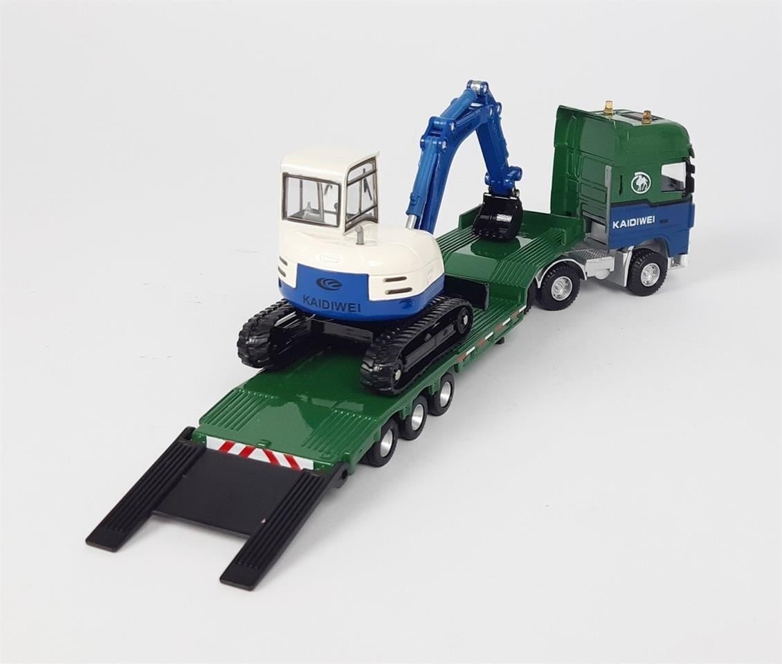 Kaidiwei 625038 1/50 Ölçek, Lowbed Ve Mini Ekskavatör