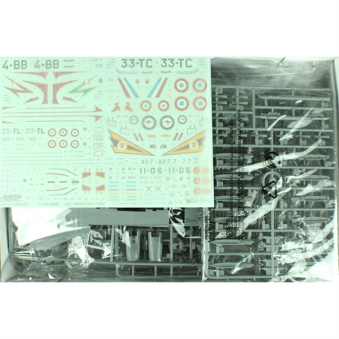 Kinetic K48050 1/48 Ölçek, Dassault Mirage IIIE/O/R/RD/EE/EA Savaş Uçağı, Plastik Model kiti