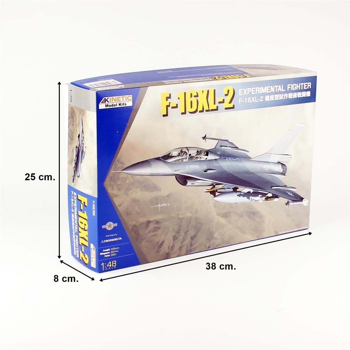 Kinetic K48086 1/48 Ölçek, F-16XL-2 (Experimental Fighter) Savaş Uçağı, Plastik Model kiti