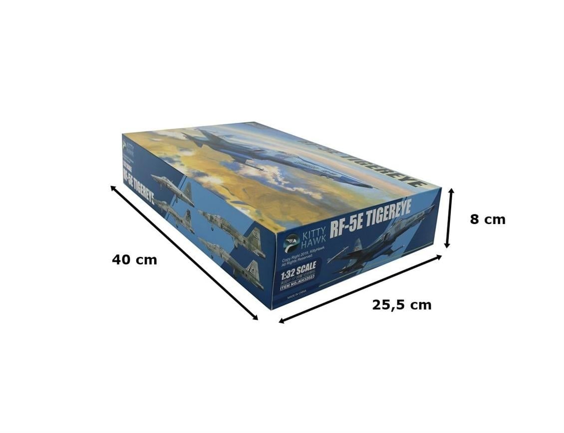 Kitty Hawk 32023 1/32 Ölçek, RF-5E (Tiger Eye) Savaş Uçağı ve Resin Figür, Plastik Model kiti