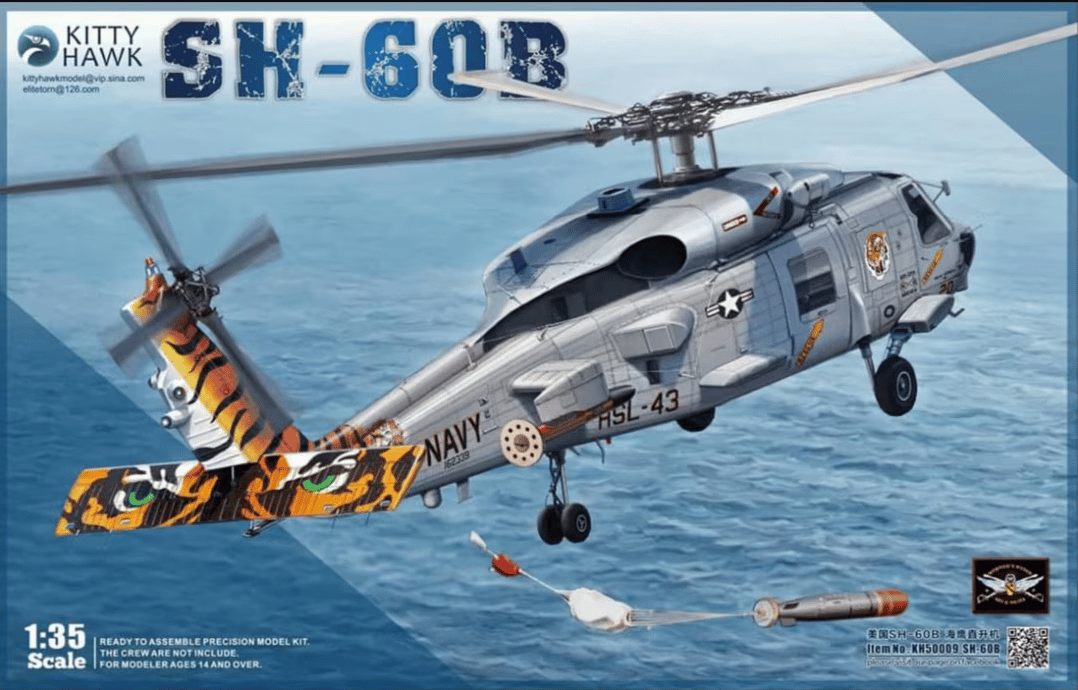 Kitty Hawk 50009 1/35 Ölçek, SH-60B, Askeri Helikopter Plastik Model kiti