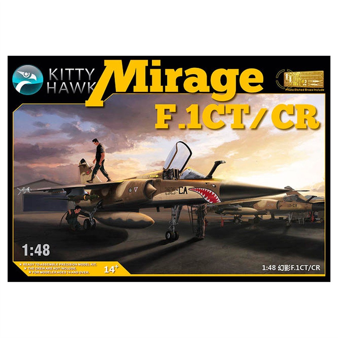 Kitty Hawk 80111 1/48 Ölçek, Mirage F.1CT/CR, Savaş Uçağı  Plastik Model kiti