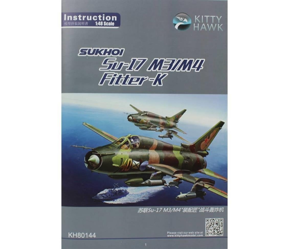 Kitty Hawk 80144 1/48 Ölçek, Su-17M3/M4 (Fitter D) 2.0 Savaş Uçağı, Plastik Model kiti
