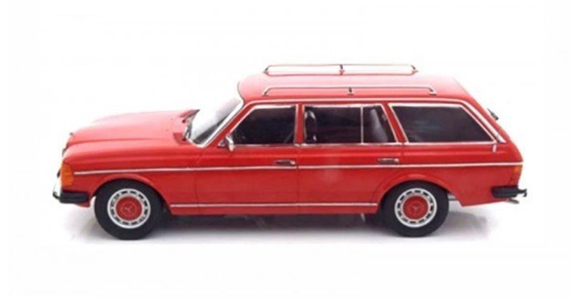KKscale 180091 1/18 Ölçek, Mercedes Benz 250T Estate, Kırmızı, Sergilemeye Hazır Metal Araba Modeli