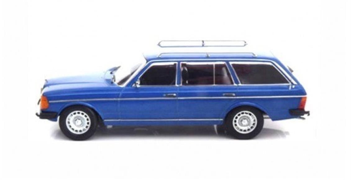 KKscale 180091 1/18 Ölçek, Mercedes Benz 250T Estate, Mavi, Sergilemeye Hazır Metal Araba Modeli