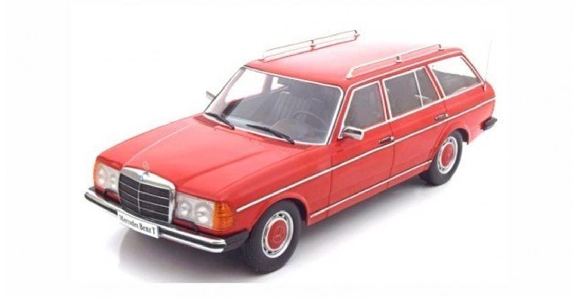 KKscale 180091 1/18 Ölçek, Mercedes Benz 250T Estate, Kırmızı, Sergilemeye Hazır Metal Araba Modeli