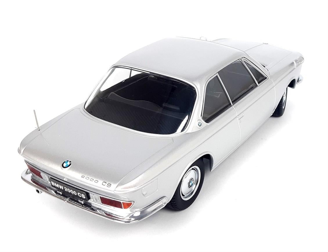 KKscale 180123 1/18 Ölçek, 1965 Bmw 2000 CS, Gümüş, Sergilemeye Hazır Metal Araba Modeli