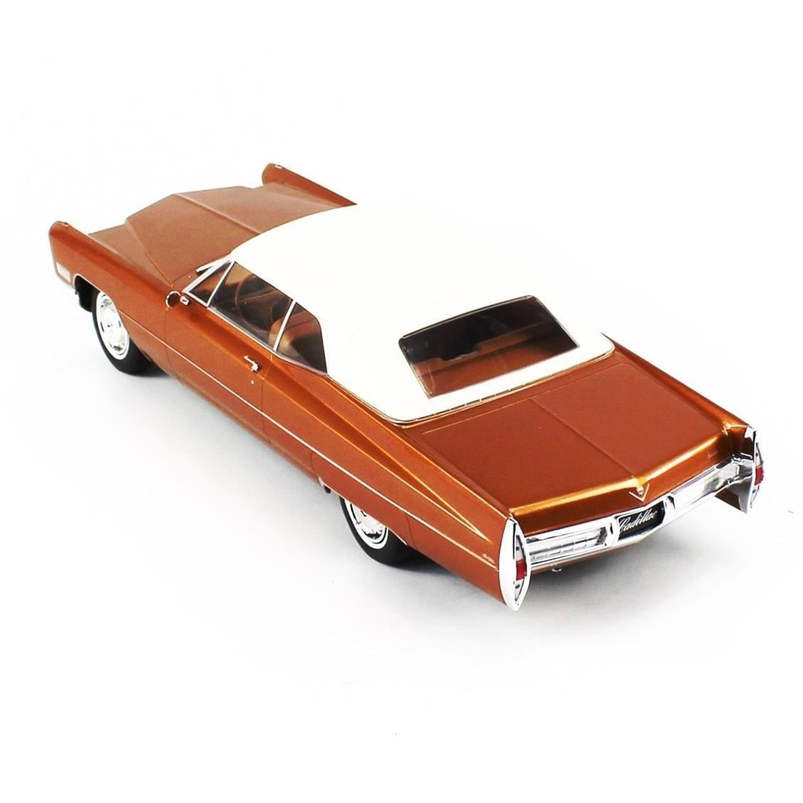 KKscale 180317 1/18 Ölçek, 1967 Cadillac Deville Softtop, Metalik AltınKahve, Sergilemeye Hazır Metal Araba Modeli