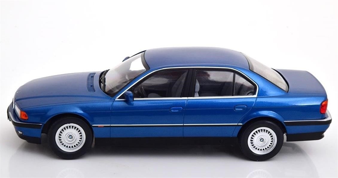 KKscale 180362 1/18 Ölçek, 1994 Bmw 740i E38 1 Seri, Metalik Mavi, Sergilemeye Hazır Metal Araba Modeli