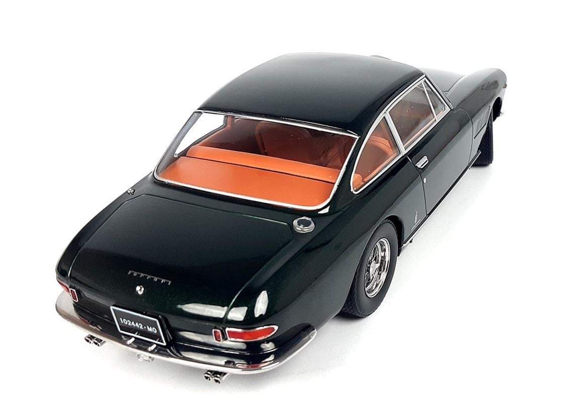 KKscale 180422 1/18 Ölçek, 1964 Ferrari 330 GT 2+2, Metalik Koyu Yeşil, Sergilemeye Hazır Metal Araba Modeli