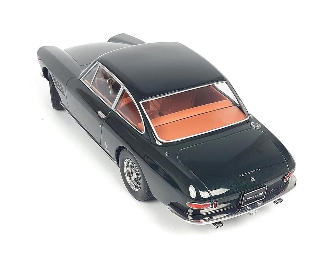 KKscale 180422 1/18 Ölçek, 1964 Ferrari 330 GT 2+2, Metalik Koyu Yeşil, Sergilemeye Hazır Metal Araba Modeli