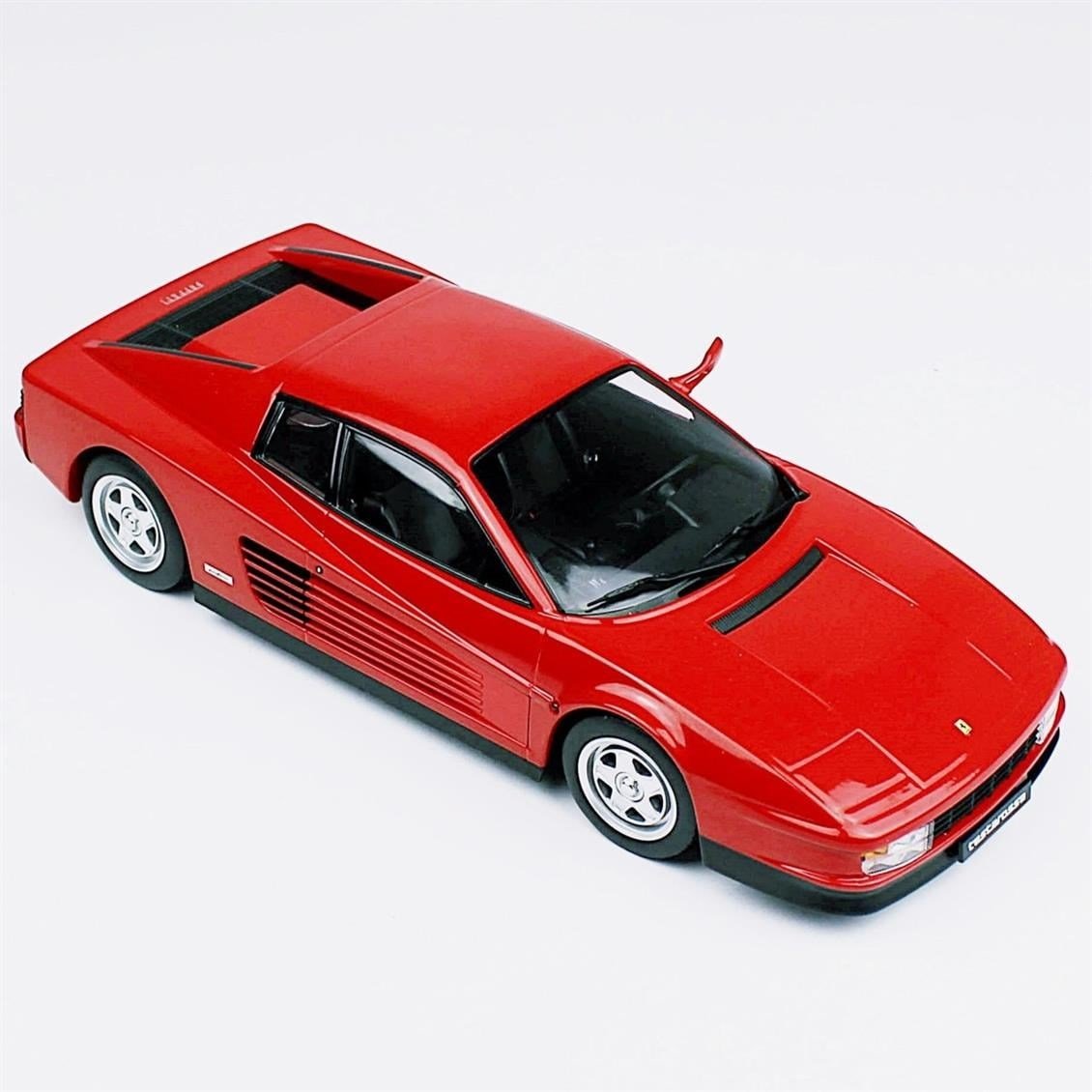KKscale 180501 1/18 Ölçek, 1984 Ferrari Testarossa Monospeccio, Kırmızı, Sergilemeye Hazır Metal Araba Modeli