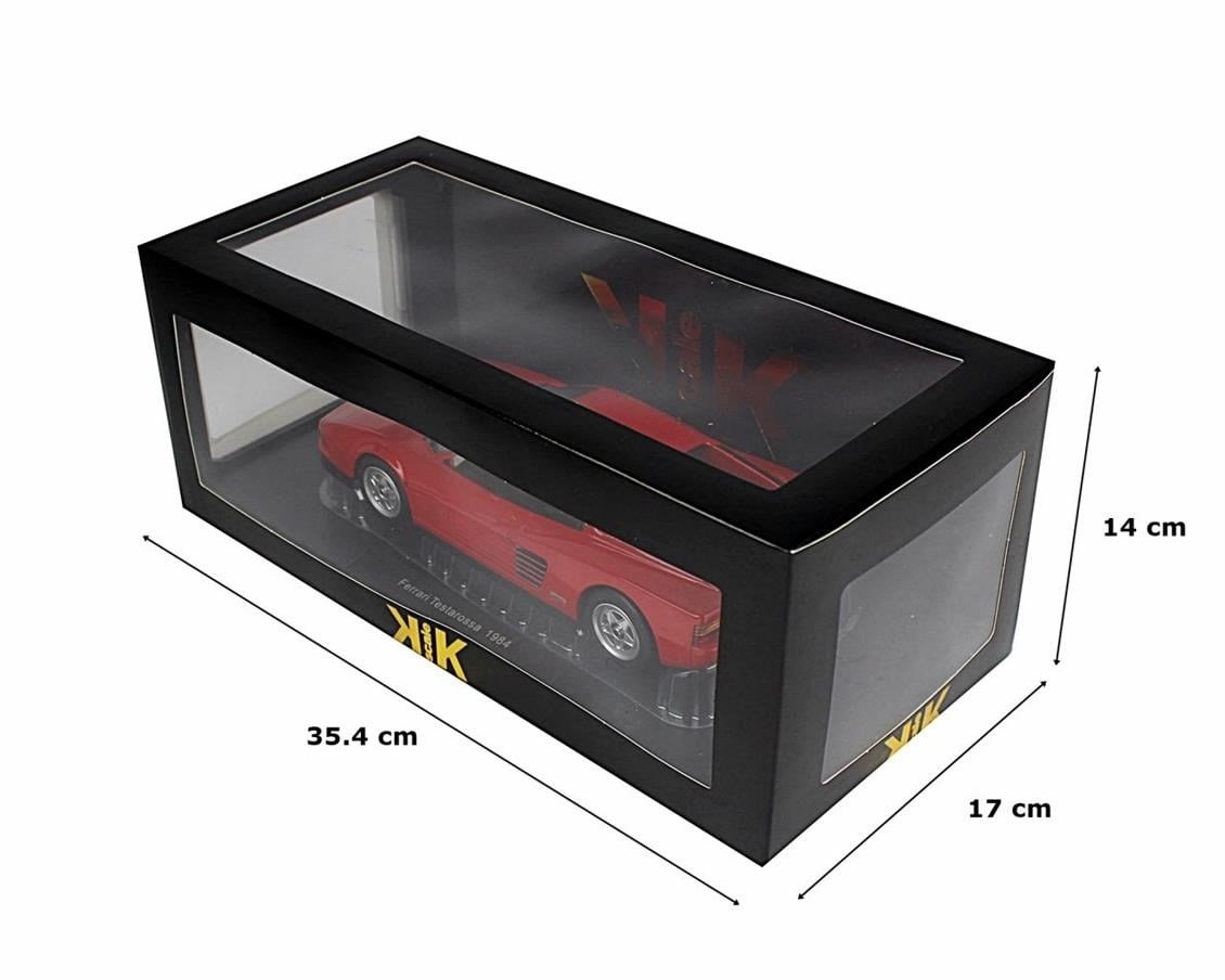 KKscale 180501 1/18 Ölçek, 1984 Ferrari Testarossa Monospeccio, Kırmızı, Sergilemeye Hazır Metal Araba Modeli