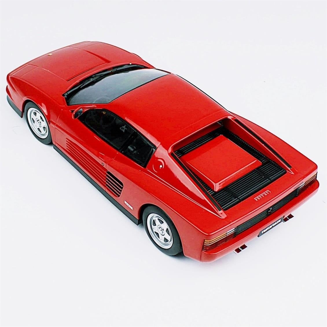 KKscale 180501 1/18 Ölçek, 1984 Ferrari Testarossa Monospeccio, Kırmızı, Sergilemeye Hazır Metal Araba Modeli