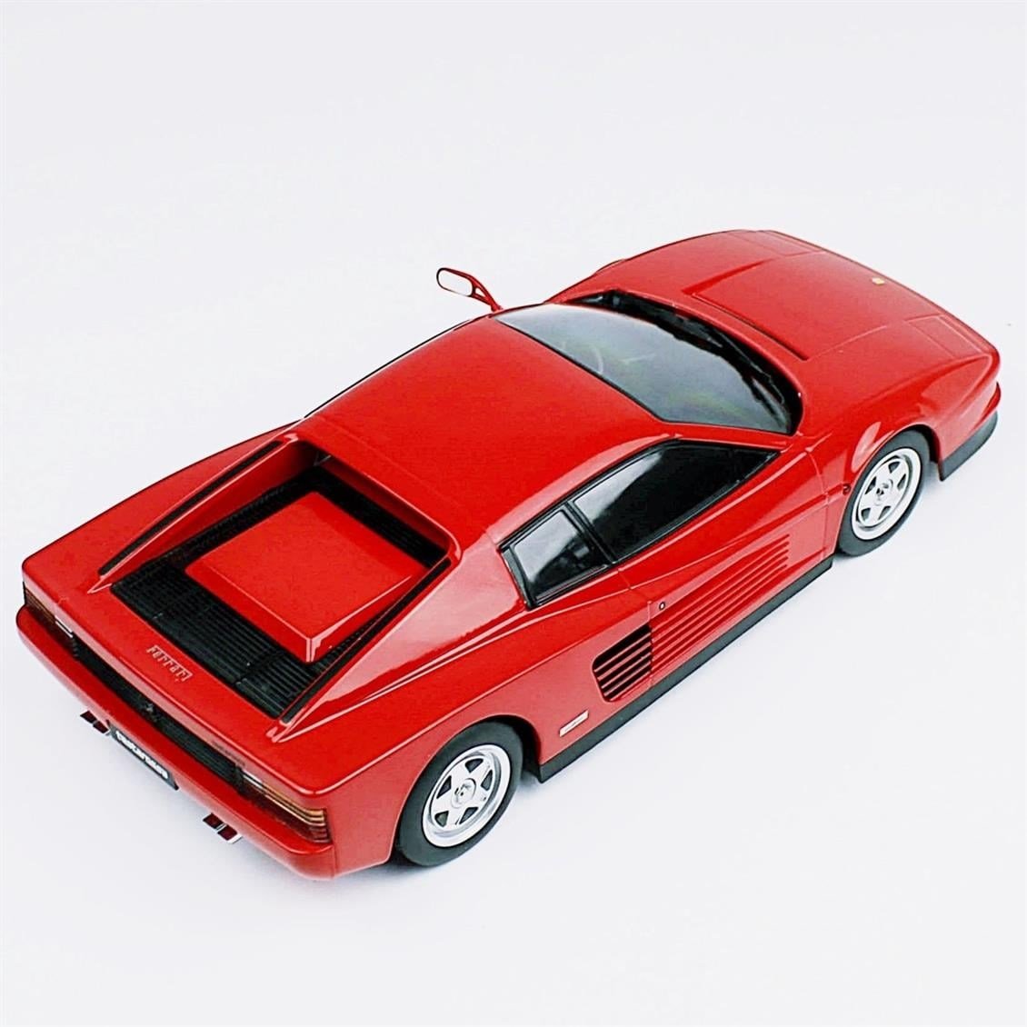 KKscale 180501 1/18 Ölçek, 1984 Ferrari Testarossa Monospeccio, Kırmızı, Sergilemeye Hazır Metal Araba Modeli